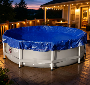 Bande élastique <span class=keywords><strong>pour</strong></span> fixation stable, couverture <span class=keywords><strong>de</strong></span> <span class=keywords><strong>piscine</strong></span> extérieure personnalisée en HDPE+LDPE, imperméable, résistante aux UV et au vent - Product Image 1