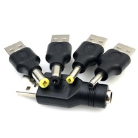 Adaptateur d'alimentation USB mâle vers femelle, prise de charge DC mâle 3.5*1.35mm 4.0*1.7 5.5*2.1 2.5 pour ordinateur portable, protection OTP