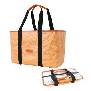 Changrong-Bolsa de comestibles biodegradable, reutilizable, resistente al agua, ligera, grande