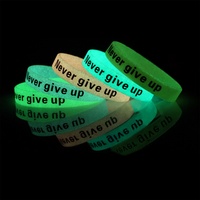 Pulsera de Silicona Ecológica Luminosa en la Oscuridad, Resistente al Agua, para Correr de Noche, con Logotipo Personalizado Serigrafiado, para Uso Promocional