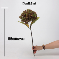 Grandes fleurs d'hortensia en latex couleur automne vintage, aspect naturel, artificielles, pour mariage, décoration intérieure, Noël, remise de diplôme