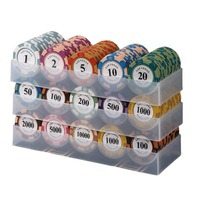 Jetons de poker en argile lourds de 14 g avec logo personnalisé, jetons individuels professionnels style Las Vegas, jetons de casino en gros