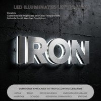Enseignes lumineuses 3D LED personnalisées, lettres en relief éclairées pour la publicité des magasins, centres commerciaux et bureaux commerciaux