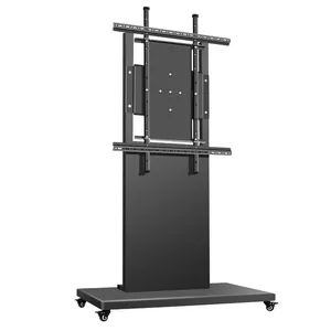 TV Mobile Cart 98" TV Mount Height Adjustable 75'' - 120" Universal LCD Trolley Stand Bracket Floor Stand SC5555