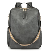 Sac à dos pour ordinateur portable en PU rétro multifonctionnel pour femmes, personnalisable, sac à dos de voyage tendance avec logo personnalisable