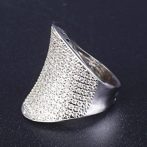 Anello Cocktail T0308 in Argento 925 Placcato Rodio con Cristalli e Strass, Gioiello da Festa per Donne - Product Image 6