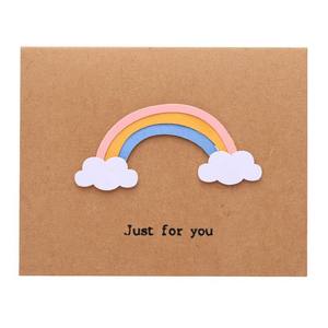 Biglietti di auguri in carta Kraft fatti a mano 3D carine fata e amore a tema grazie per lasciare le carte regalo - Product Image 3