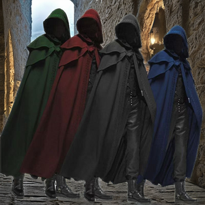 Capes et Robes Longues Médiévales pour Hommes, Style Gothique Rétro, avec Capuche, en Polyester, pour Cosplay, Thème Princesse Victorienne, TV, <span class=keywords><strong>Film</strong></span>, <span class=keywords><strong>Carnaval</strong></span> - Product Image 2