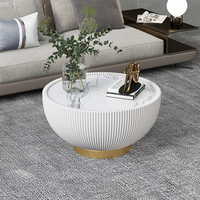 Table basse en marbre de luxe léger, écologique, en forme de tasse, table d'appoint moderne pour canapé, ensemble pour salon