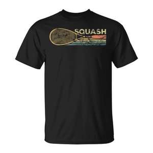 Camiseta vintage con diseño de raqueta de squash para amantes del squash y entusiastas de los deportes - Product Image 1