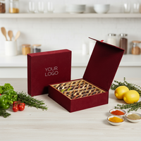 Boîte à chocolat en papier rigide avec fermeture magnétique rouge, emballage cadeau de luxe personnalisé avec logo, fabricant Youen respectueux de l'environnement