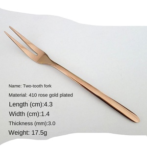 DF401 Golden Color Stainless Steel Cutlery Set Model C <b>Dessert</b> Knife <b>Fork</b> Spoon - Product Image 6