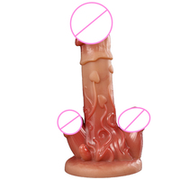 Dildo réaliste professionnel en silicone avec base ventouse, longueur insérable de 14 cm, 430 g, modèle texturé pour adultes