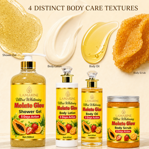 OEM Molato Glow Whitening Gezichtsverzorgingsset Douchegel Lotion Olie Scrub Donkere Vlekken Verzorging Afrikaanse Huid Luxe Koreaanse <span class=keywords><strong>Niacinamide</strong></span> - Product Image 5
