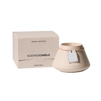 Vente en gros et personnalisation de cire de soja de luxe et populaire en noir et blanc avec pots en céramique pour la décoration intérieure et les bougies parfumées