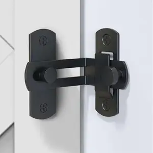 Carbon steel 90 Degree Locking Privacy Lock Sliding barn Door Latch Right Angle Door Clasp cam Lock latch