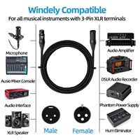 Câble micro XLR 3 broches mâle vers XLR femelle de haute qualité pour microphone professionnel de studio et table de mixage – OEM usine