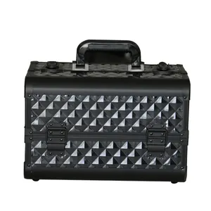 FAMA direct supplier Wholesale Pink Small Aluminium Makeup Vanity Case Cosmetic Box Makeup Kit Aluminum Cosmetic Case