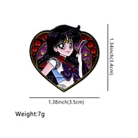 Oferta Especial: Broches Creativos de Moda con Diseño de Sailor Moon para Mujer, Adornos para Ropa, Venta al Por Mayor