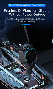 Meilleure vente Nouveau chargeur de <span class=keywords><strong>voiture</strong></span> rétractable 4-en-1 Type C <span class=keywords><strong>Transmetteur</strong></span> <span class=keywords><strong>FM</strong></span> BT5.3 Modulateur d'autoradio mains libres - Product Image 5