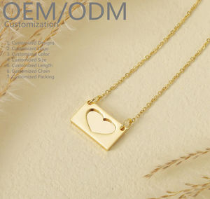 Collar con Medallón de Acero Inoxidable Personalizado, Grabado con Mensaje de Amor, Collar con Foto Conmemorativa, Regalo - Product Image 1