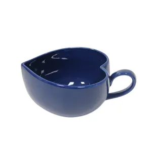 Tasse en céramique bleue de luxe 430ml Offre Spéciale, tasse de cadeau de saint-valentin quotidienne unique en forme de cœur, tasse à café pour eau et lait