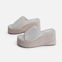Sandales compensées XINZI RAIN pour femmes, grandes tailles 35-44, à semelle épaisse, style espadrilles, à enfiler, pour l'extérieur, collection 2024