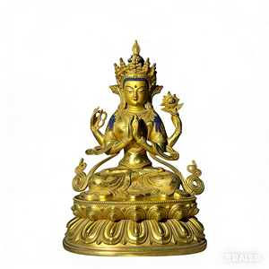 รูปปั้นพระพุทธศาสนาทิเบตขายส่ง รูปปั้นพระโพธิสัตว์อวโลกิเตศวร 4 หน้า รูปปั้นทางศาสนาสำหรับวัด - Product Image 2