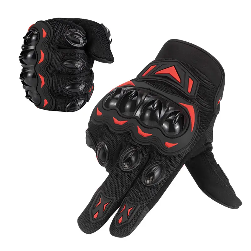 Non slip hard knuckle anti vibration equipment racing track scooter motorcycle cycling motor bike gloves
