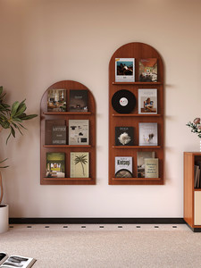 Étagère d'angle antique couleur <span class=keywords><strong>teck</strong></span> avec étagères <span class=keywords><strong>en</strong></span> buis, murale, pour salon, chambre à coucher, chevet, <span class=keywords><strong>en</strong></span> bois massif - Product Image 2
