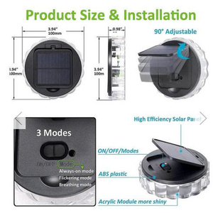 IP44 Waterproof Solar LED Wall <b>Light</b> Warm Ambiance Energy Saving Outdoor Garden Patio Pathway Decoration <b>Ceiling</b> <b>light</b> - Product Image 3