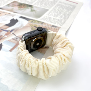 Correa de rayas elásticas de color sólido a la moda para Apple Watch Scrunchie correa elástica para Apple Watch Scrunchie <span class=keywords><strong>Solo</strong></span> <span class=keywords><strong>Loop</strong></span> correa de reloj - Product Image 4