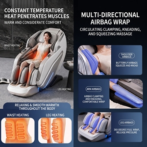 Silla de Gravedad Cero 4D, Compresión de Cuerpo Completo con Airbag, Shiatsu, Música, Reclinable - Product Image 2