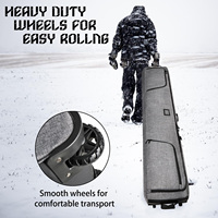 Sac de snowboard rembourré Hot Wheels pour les voyages en avion, sac à skis à roulettes, sac à neige pliable