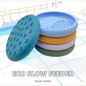 Tazón de alimentación lenta de silicona de panal azul lila de 20cm para perros, plato de enriquecimiento de verano ecológico con opción de succión de 15cm - Product Image 3