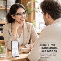 Lunettes Intelligentes IA avec Caméra 8MP, Lunettes de Soleil Semi-Cerclées, Enregistrement Vidéo HD, Appel et Transfert Wi-Fi pour Hommes et Femmes