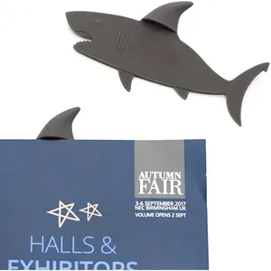 ブックフォルダー用の3Dサメ型ブックマーク、かわいい動物のブックマーク-風変わりで楽しいデザインのブックマーカー