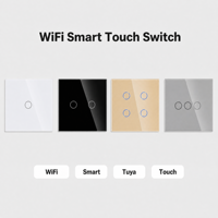 Interrupteur intelligent WiFi Bingoelec EU 1 voie avec panneau tactile en verre, contrôle à distance par application (avec ou sans neutre) pour usage domestique