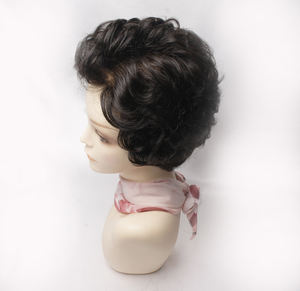 Adjustable Hand Tied Bob <b>Wig</b> Human Blend Wavy Natural <b>Black</b> Brown Lightweight Breathable Virgin Tangle Free - Product Image 3