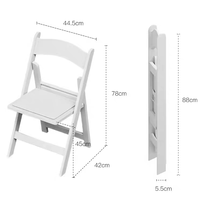 Chaises d'événement pliantes en bois massif pour extérieur, design moderne, rembourrées, écologiques, pour salon et fêtes de mariage - Vente en gros