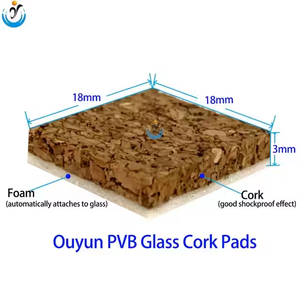 Tampons en liège blanc de haute qualité 40x40x5mm forte durabilité verre <span class=keywords><strong>isolant</strong></span> aluminium fenêtre Transport éclairage <span class=keywords><strong>mur</strong></span>-rideau creux - Product Image 3