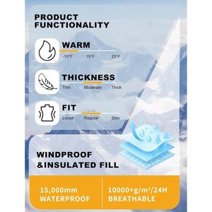 Salopettes de ski pour enfants personnalisées, isolées, imperméables 15K, unisexes, pour enfants de 3 à 16 ans - Product Image 6