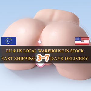 Ready to Ship 2kg Soft Real Buttock Mold Male Masturbation Cup Double Tunnel Artificial <strong>Pussy</strong>/Ass Stroker Adult Toy for Men - Product Image 1