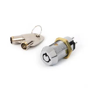 Super Durable JK209 Tubular Switch On Off Momentary with Round Key Lock