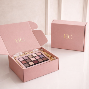 Boîte d'expédition pour fards à paupières, boîte d'expédition en carton ondulé, boîte d'expédition en carton ondulé E B Flute, boîte d'expédition découpée, emballage personnalisé imprimé - Product Image 2