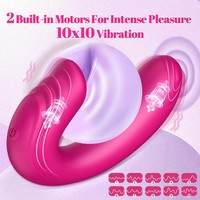 Ferngesteuerter Vibrator Sexspielzeug für Frauen, Klitoris G-Punkt Vibrierendes Sexspielzeug für Doppelte Stimulation mit 10 Vibrationsmustern