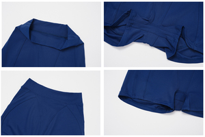 Shinbene 4PCS dài tay áo Crop Top Bộ phụ nữ Hip Up Quần Short xà cạp phòng tập thể dục Yoga hoạt động mặc trang phục - Product Image 6
