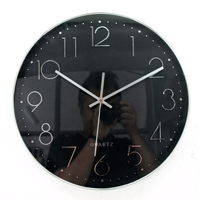 Moderne décoratif en plastique point culminant Silver Frame Creative Elegance acheter en ligne horloge murale ronde 12 pouces
