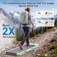 Tapis de marche sous le bureau pour bureau debout, entraînement au bureau, machine de marche silencieuse pour la maison, appartement, petit espace, entraînement cardio