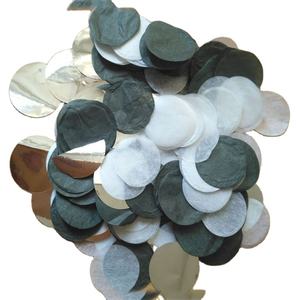 Preto, Prata, Branco Misturado Círculos Confete De Papel Tissue <span class=keywords><strong>1</strong></span> polegadas Atacado - Product Image 1